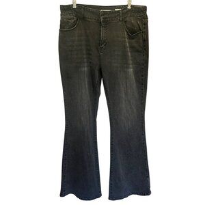 KanCan Signature Kurvy High Rise Flare Cotton Blend Black Denim Jeans Womens 33